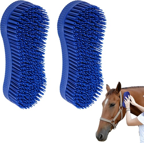 Pferdepflegebürste blau - ,