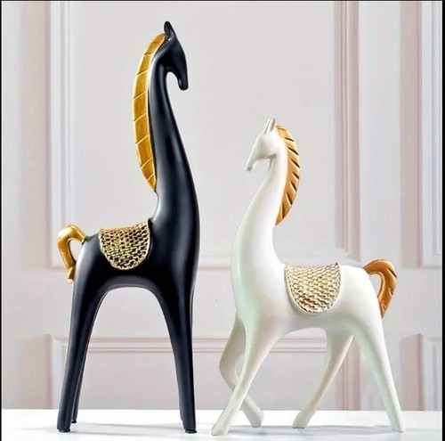 Schwarz weiß paar pferd - &,