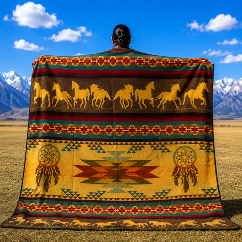 Handwoven queen alpaca native - alpaca,